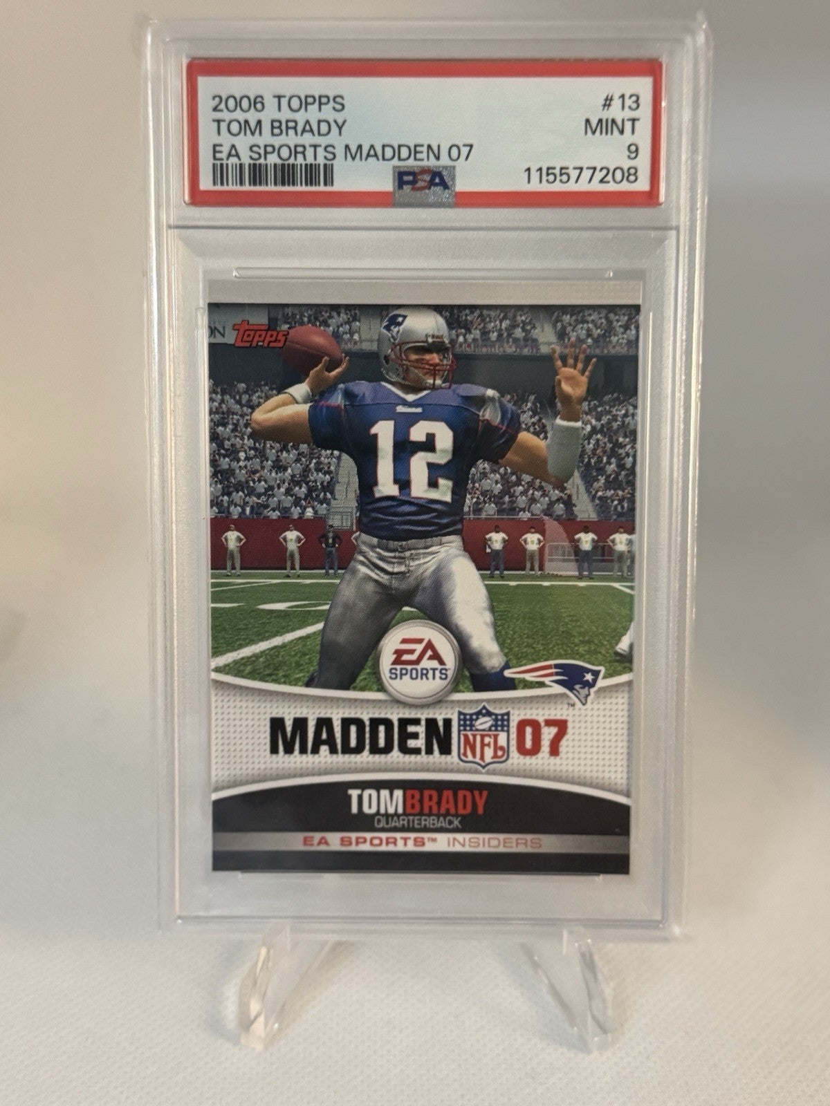 2006 Topps EA Sports Madden 07 Tom Brady Preview #13 PSA RARE!