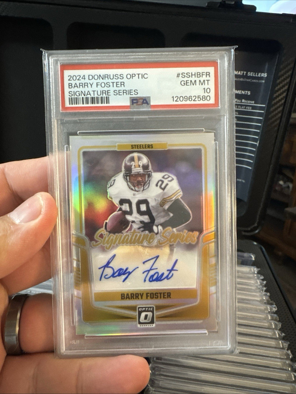 BARRY FOSTER 2024 Donruss Optic Signature  Silver Prizm Auto PSA 10 🔥