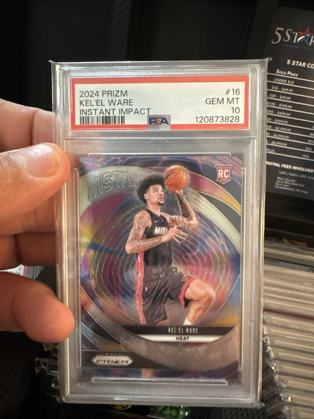 Ke'el Ware 2024-25 Panini Prizm RC Instant Impact Base #16 PSA 10