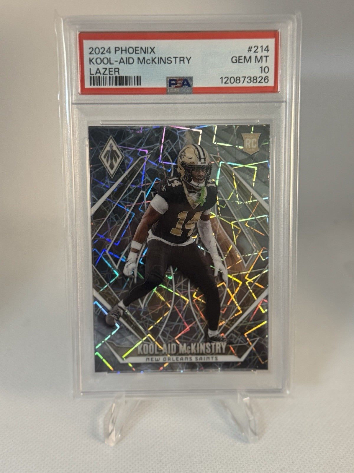 2024 Panini Phoenix - Rookies Kool-Aid McKinstry #214 Lazer (RC) PSA 10 POP 2🔥