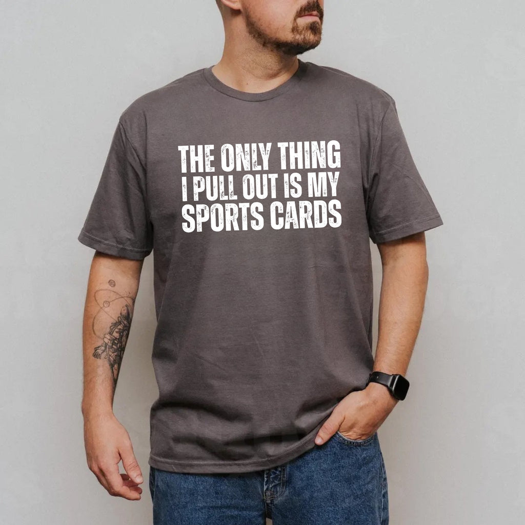 Gildan Softstyle 100% Cotton Grey Tee "The Only Thing..." for Sports Card Enthusiasts - Comfortable & Durable Collectors Edition T-Shirt for Men, Stylish Casual Sports Card Lover Top